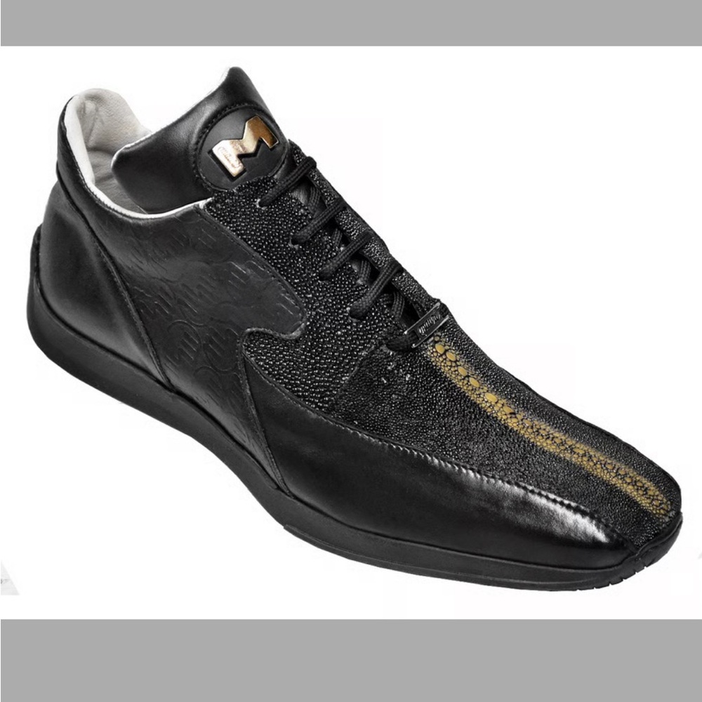Mauri Ray Highway Black/White Nappa Leather Stingray Shoes
